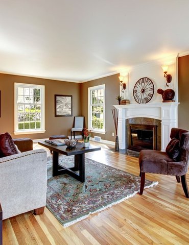 living room with hardwood floor